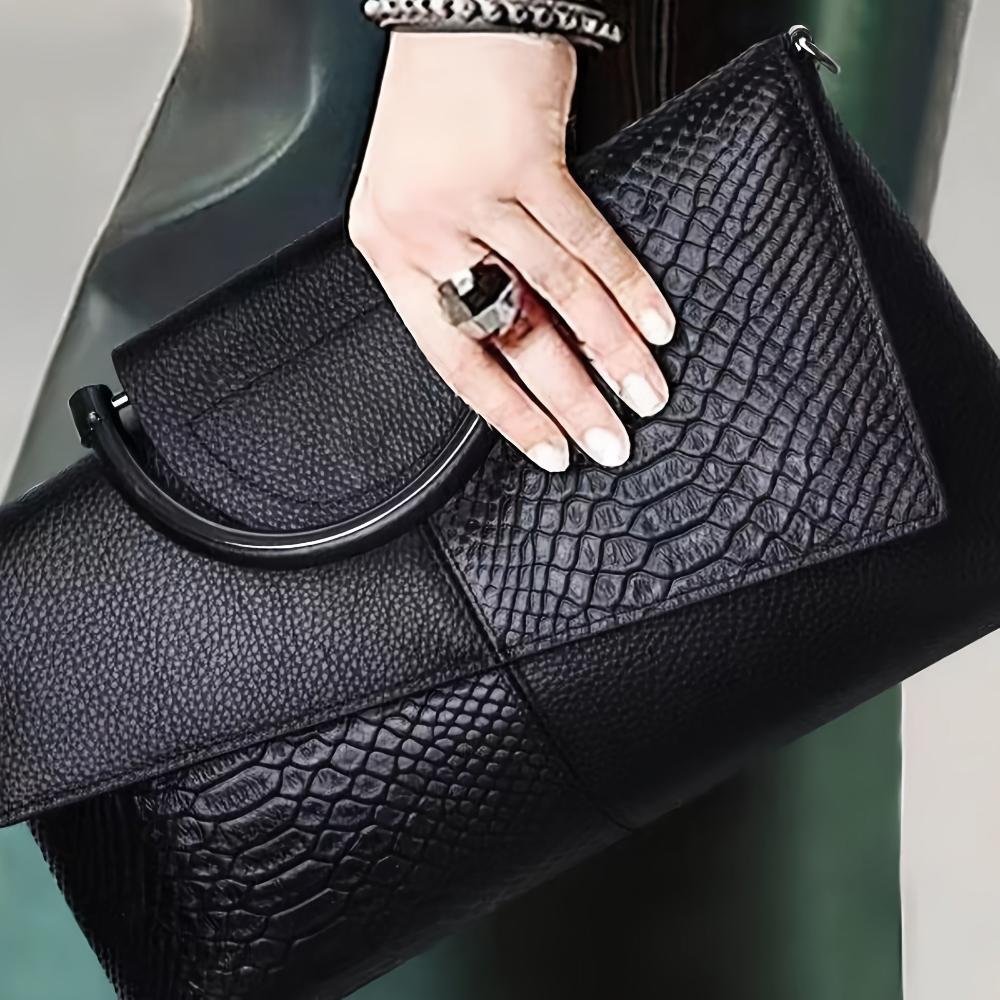 Grace Classic | Luxe Croc-Embossed Bag