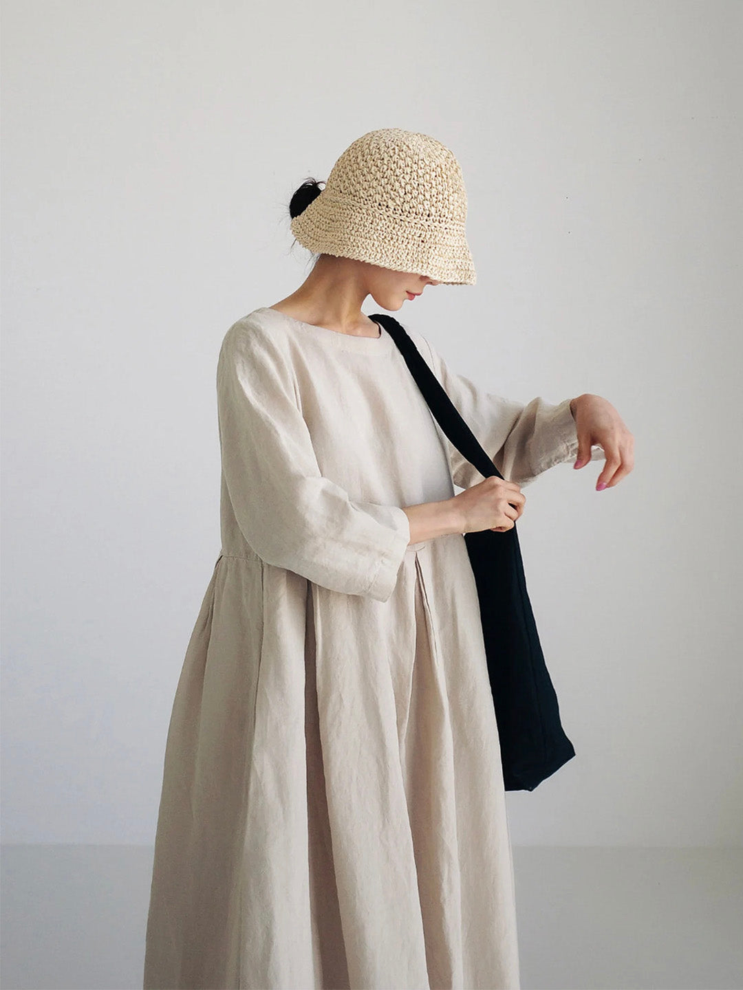 Sophie | Casual Linen Dress with Pockets