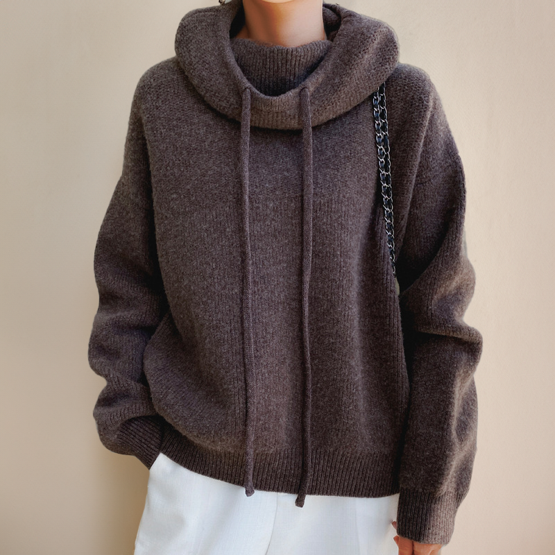 Amina | Luxe Merino Wool Hoodie Elegance