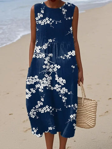 Tess | Elegant Midi Dress with Floral Pattern