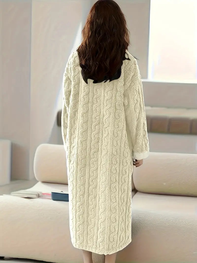 Abigail | Cozy Jacquard Fleece Winter Dress