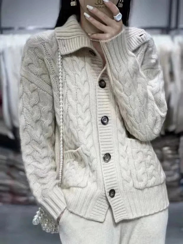 Selena | Luxe Cashmere Turtleneck Cardigan