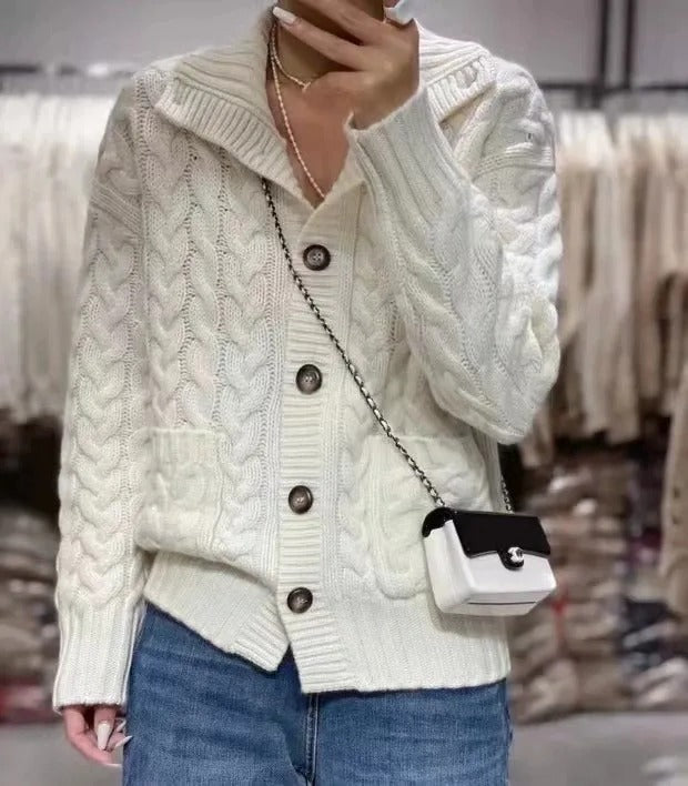 Selena | Luxe Cashmere Turtleneck Cardigan