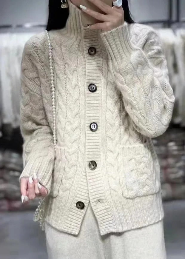 Selena | Luxe Cashmere Turtleneck Cardigan