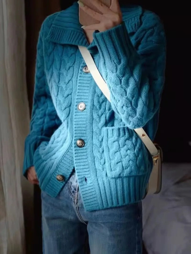 Selena | Luxe Cashmere Turtleneck Cardigan