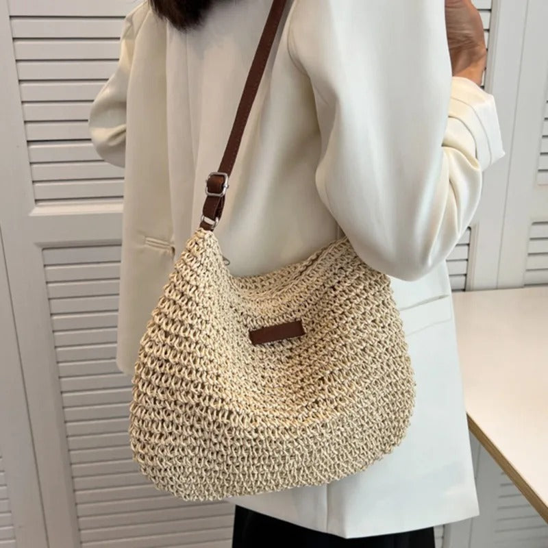Adele | Straw shoulder bag