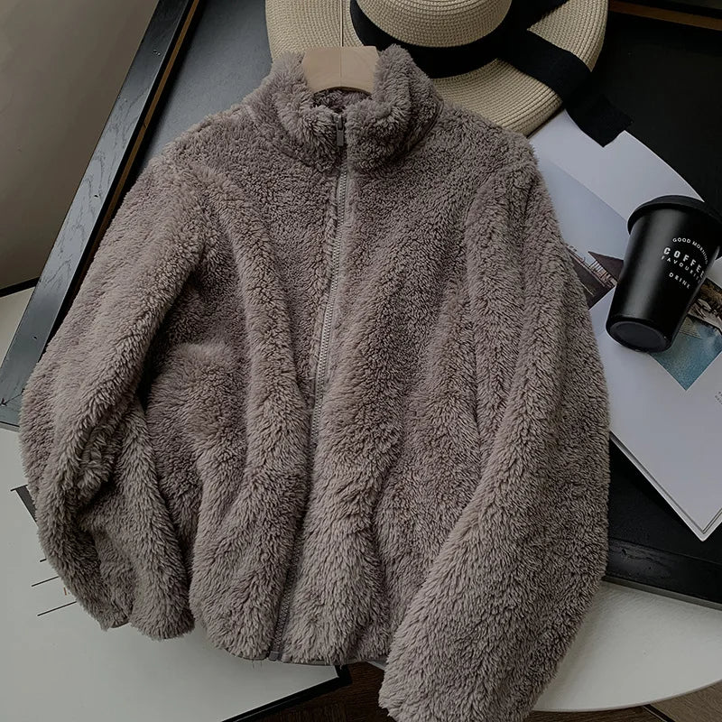 Riley | Snuggly Teddy Coat with Zip Closure