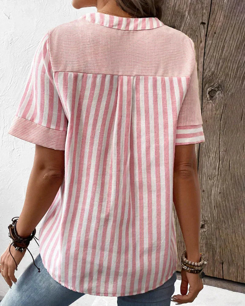 Ava | Striped Blouse for Effortless Elegance