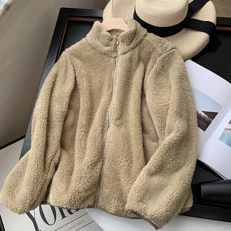 Riley | Snuggly Teddy Coat with Zip Closure