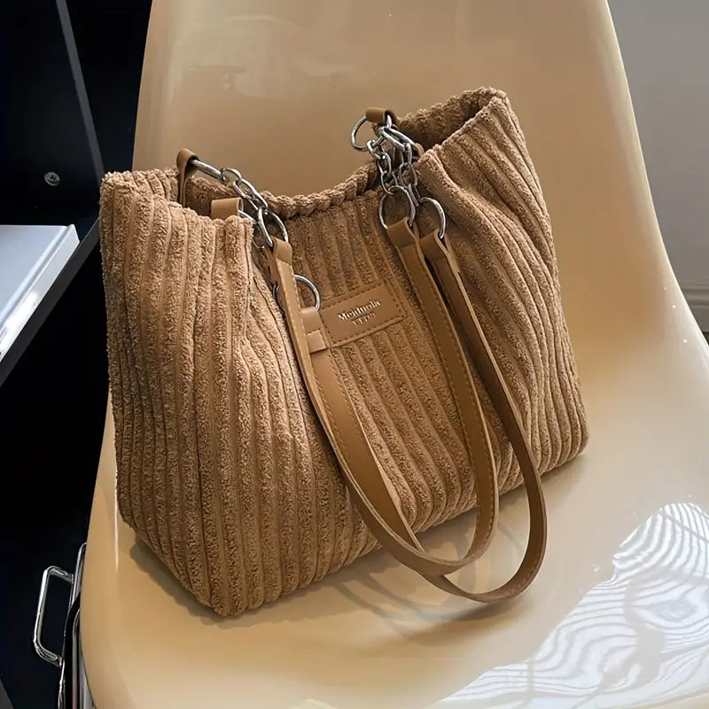 Layla | Chic Corduroy Tote Bag