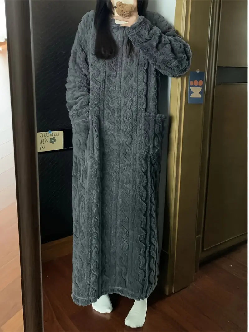 Abigail | Cozy Jacquard Fleece Winter Dress