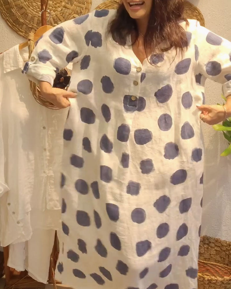 Alyssa | Polka Dot Long Sleeve Dress