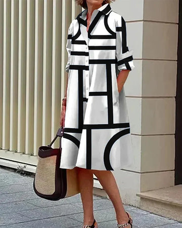 Gemma | Modern Art Geometric Dress