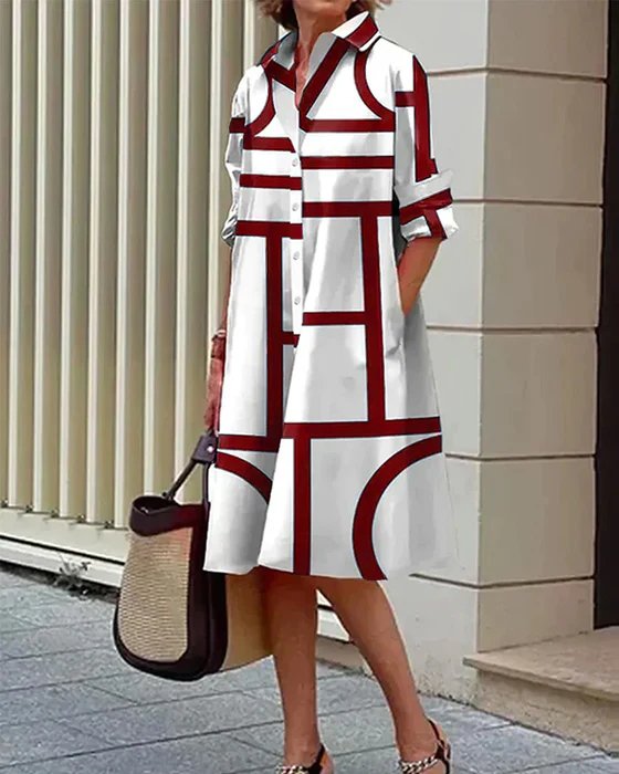 Gemma | Modern Art Geometric Dress