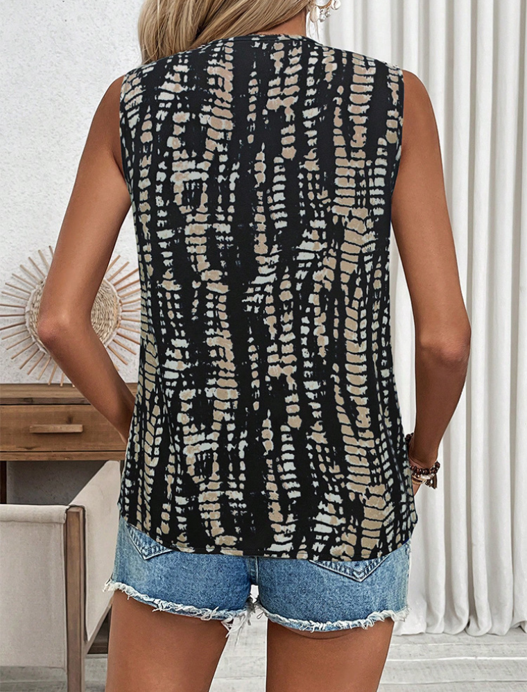Avery | Chic Sleeveless Printed Top