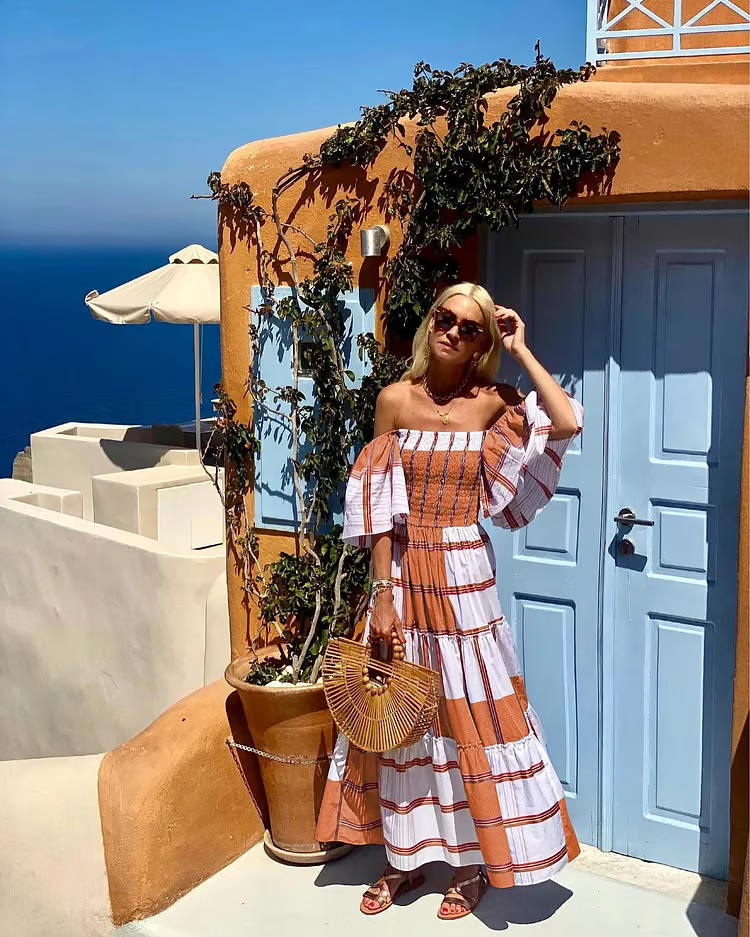 Seraphina | Luxury Mexican Print Off-Shoulder Maxi Dress