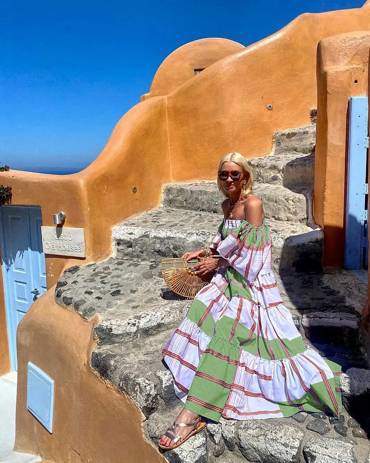 Seraphina | Luxury Mexican Print Off-Shoulder Maxi Dress