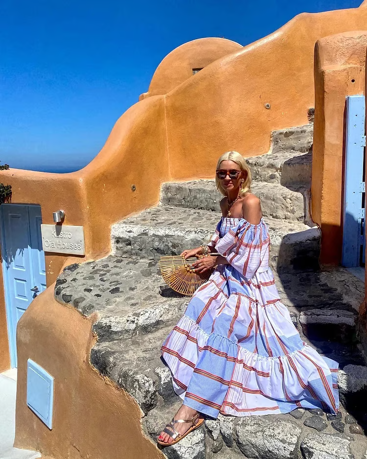 Seraphina | Luxury Mexican Print Off-Shoulder Maxi Dress