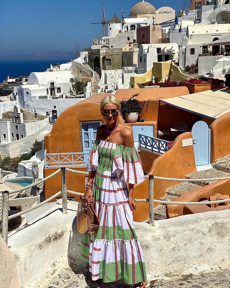 Seraphina | Luxury Mexican Print Off-Shoulder Maxi Dress