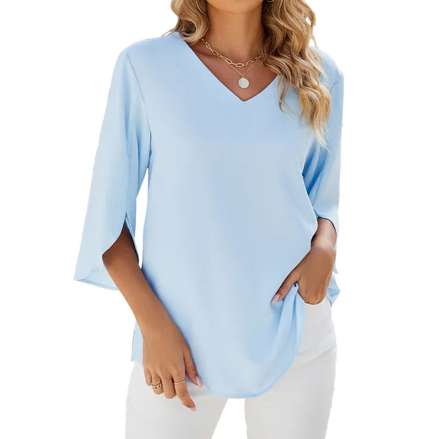 Belinda | Elegant V-Neck Blouse