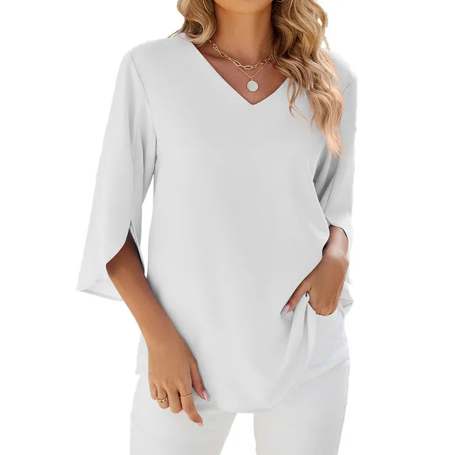 Belinda | Elegant V-Neck Blouse