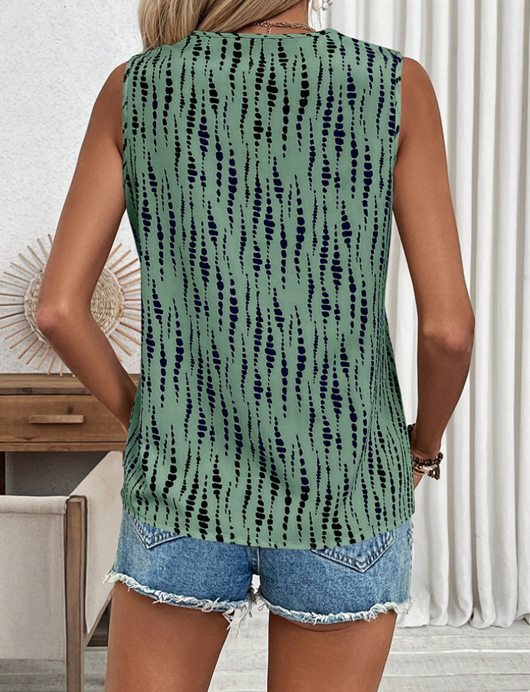 Avery | Chic Sleeveless Printed Top