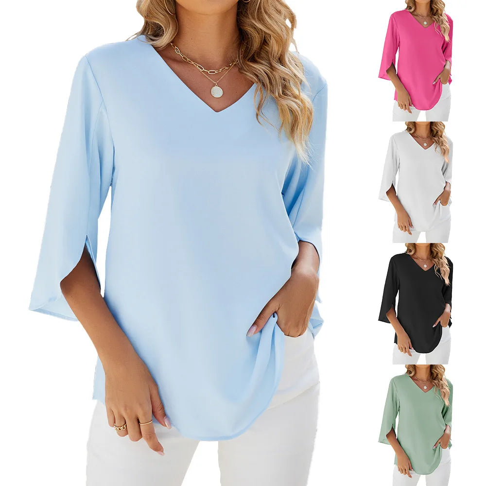 Belinda | Elegant V-Neck Blouse