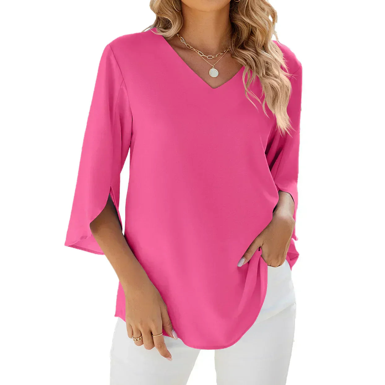 Belinda | Elegant V-Neck Blouse