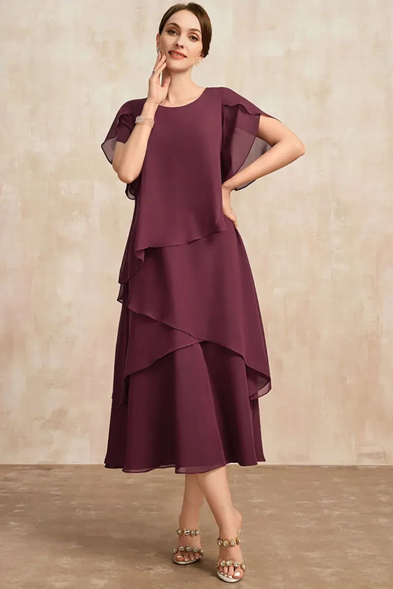Diana | Elegant Layered Midi Dress