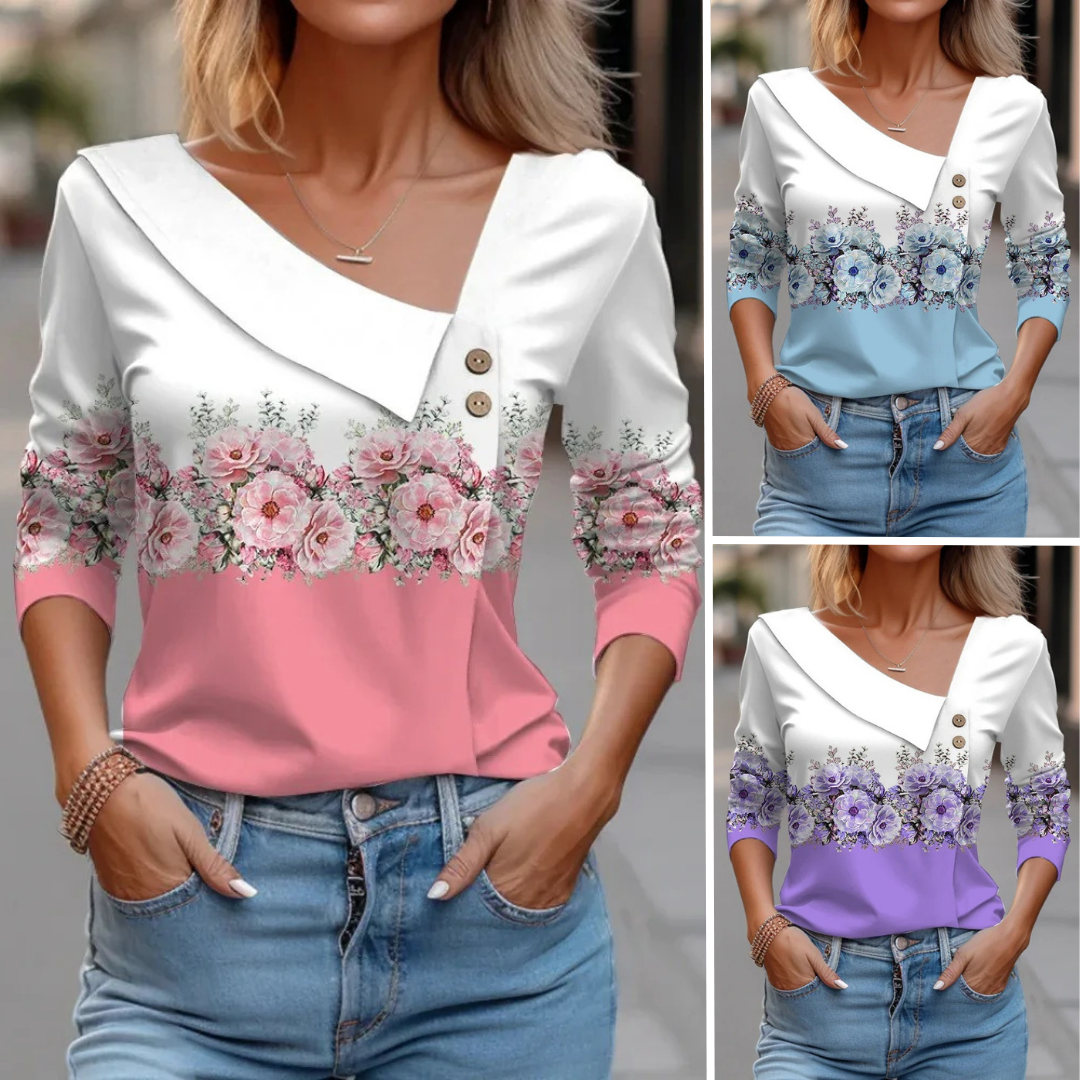Mira | Patterned Long Sleeve Blouse