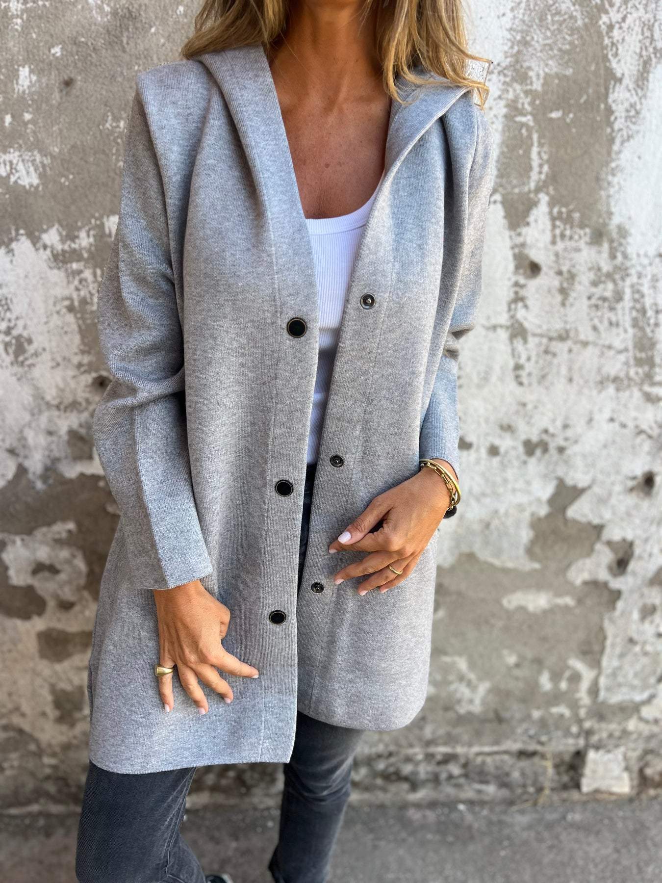 Valerie | Casual Hooded Jacket with Single Button