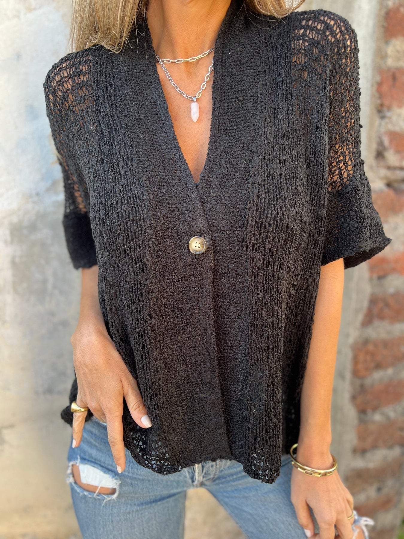 Barbara | Chic Textured Blouse