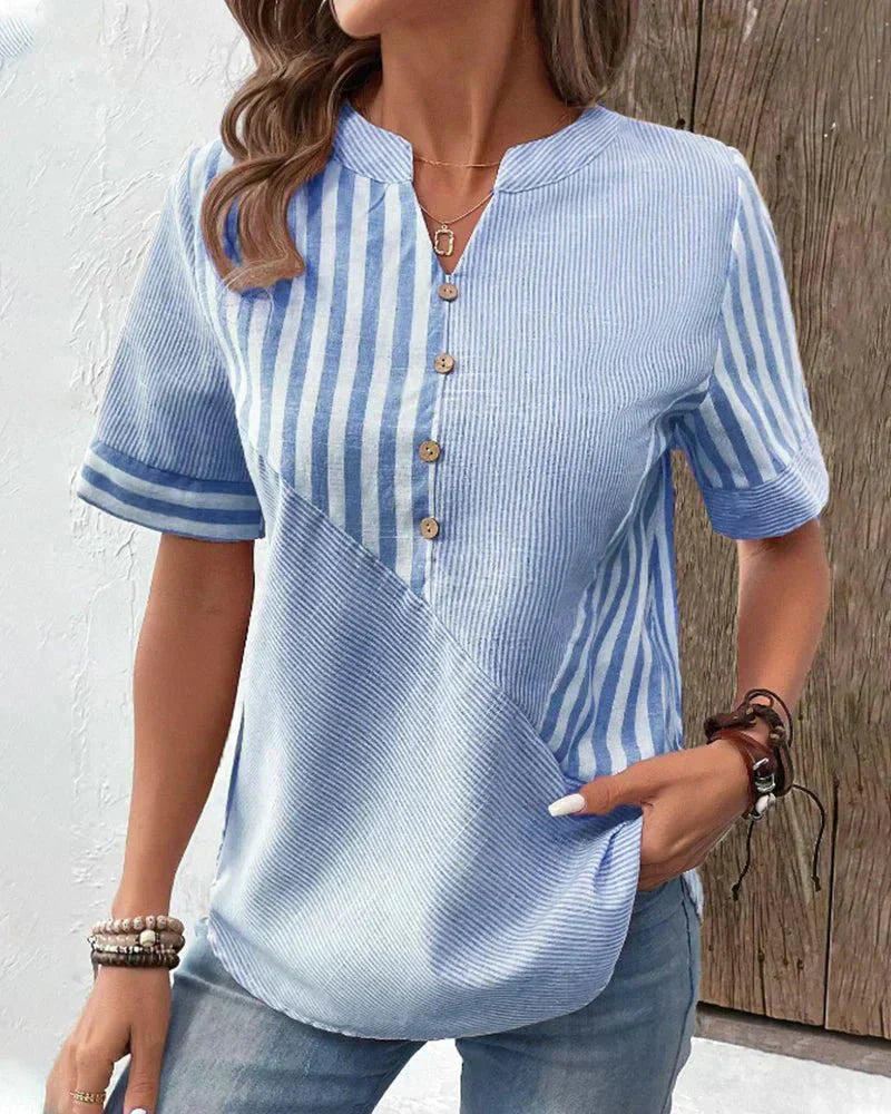 Monroe | Striped Soft Blouse