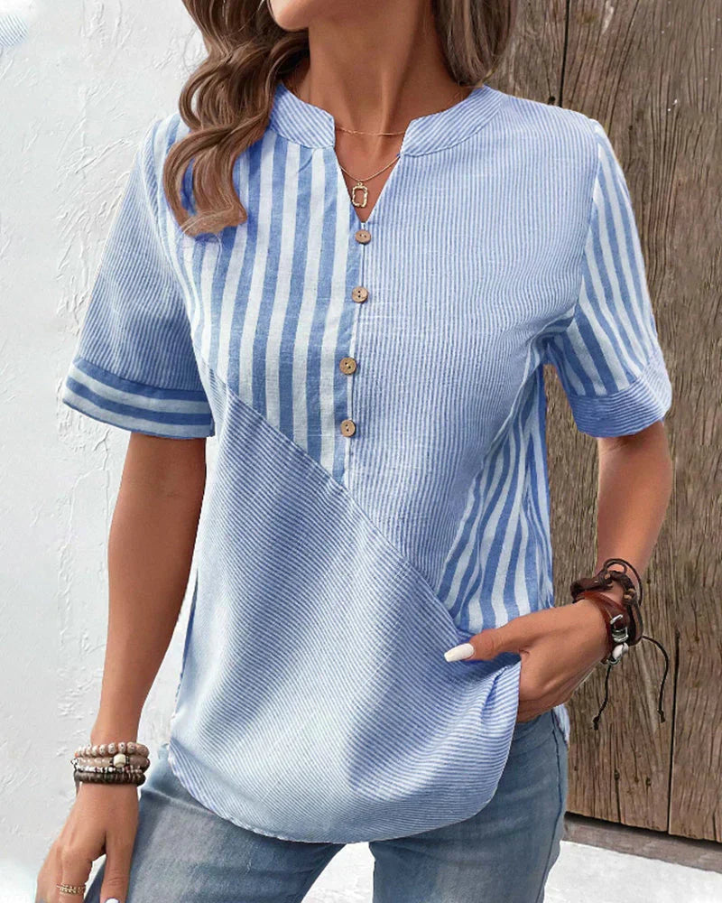 Ava | Striped Blouse for Effortless Elegance