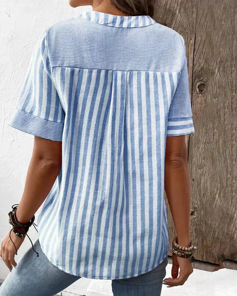 Monroe | Striped Soft Blouse