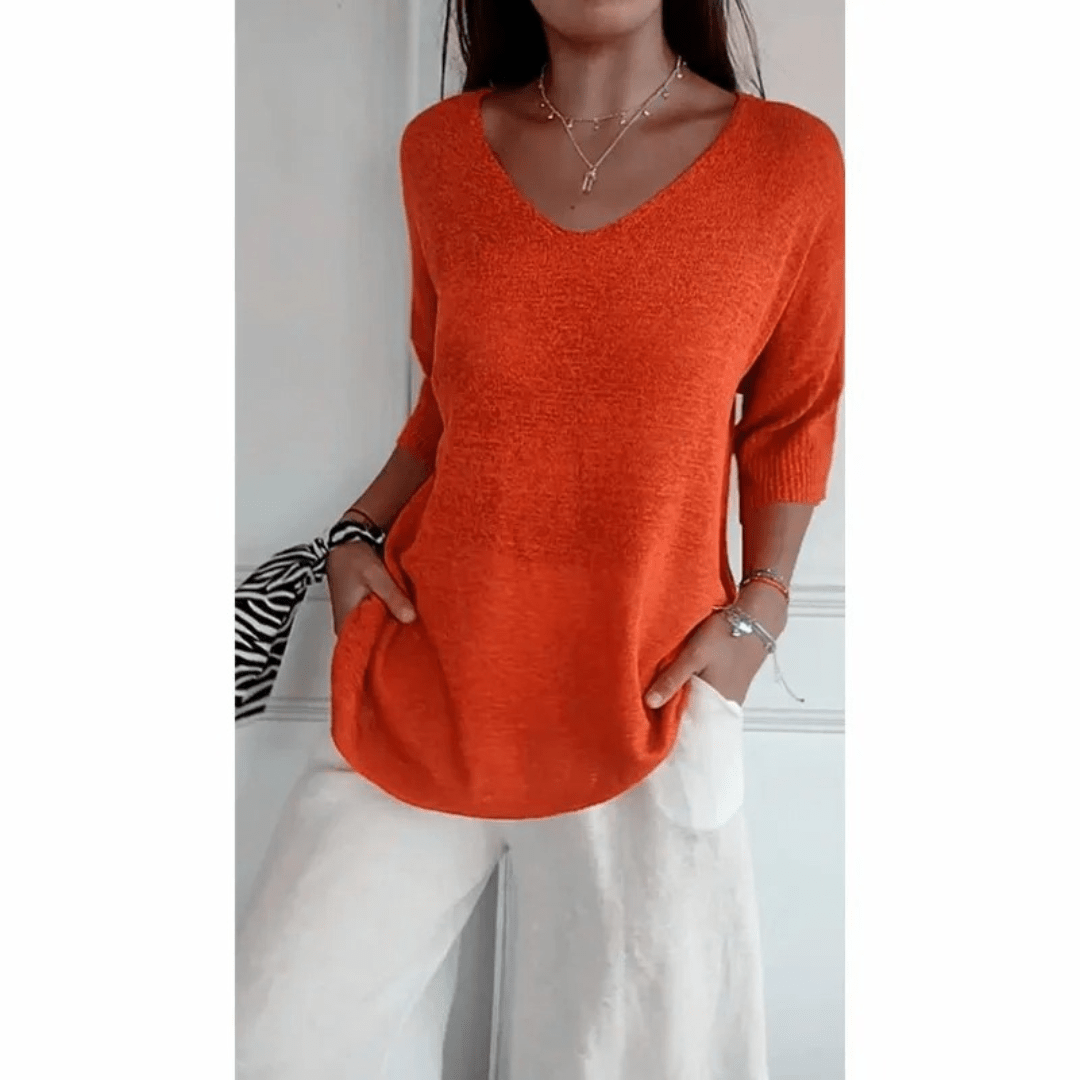 Loraine | Chic V-Neck Blouse