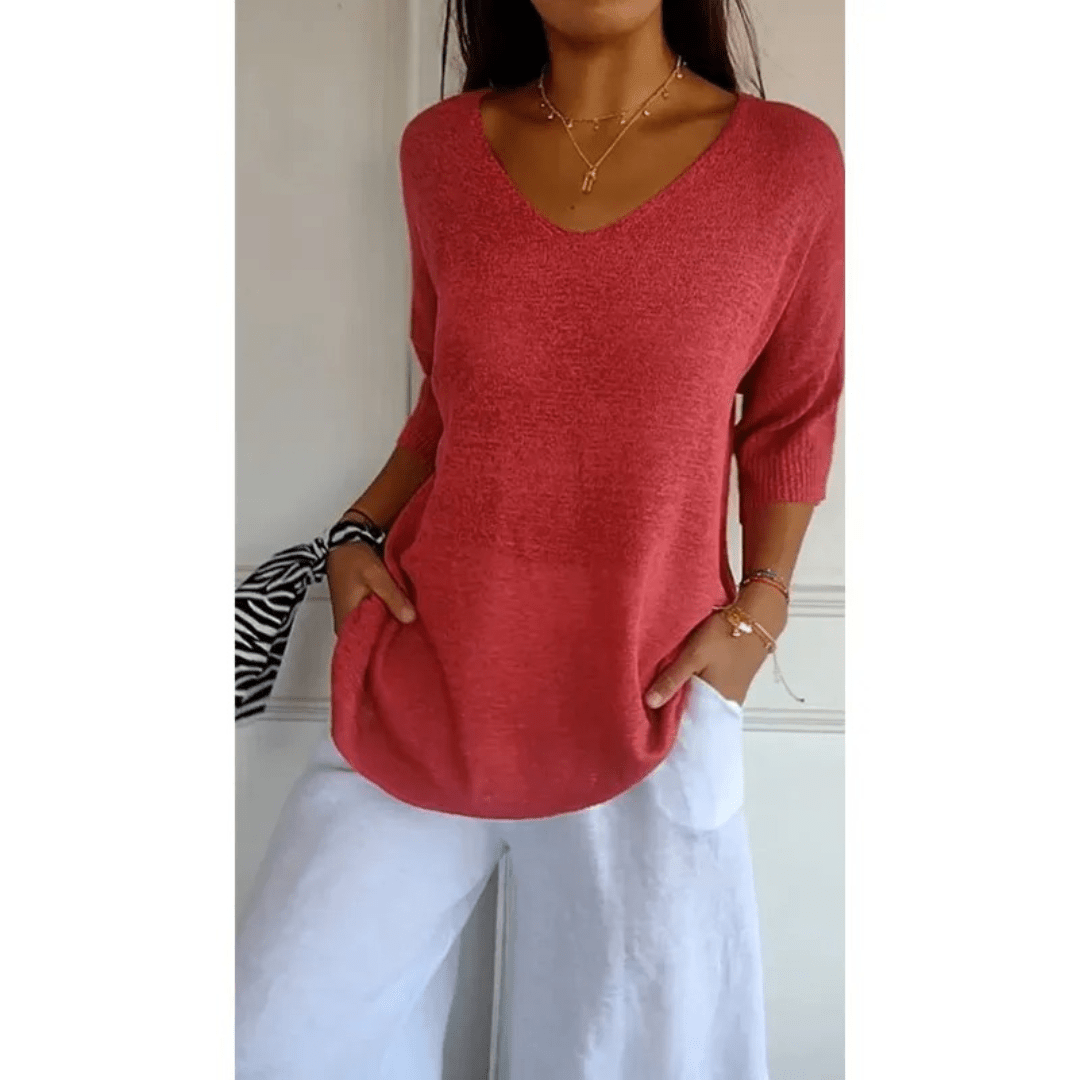 Loraine | Chic V-Neck Blouse
