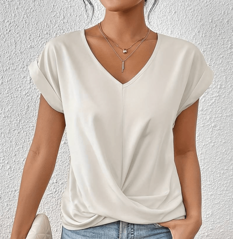 Luna | Flattering V-Neck Top for a Sleek Silhouette