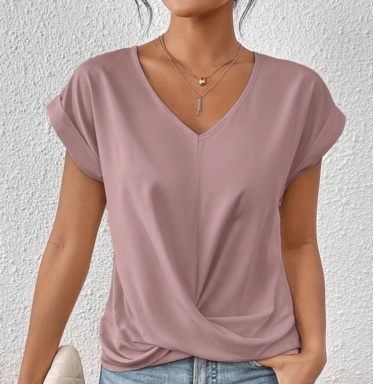 Luna | Flattering V-Neck Top for a Sleek Silhouette