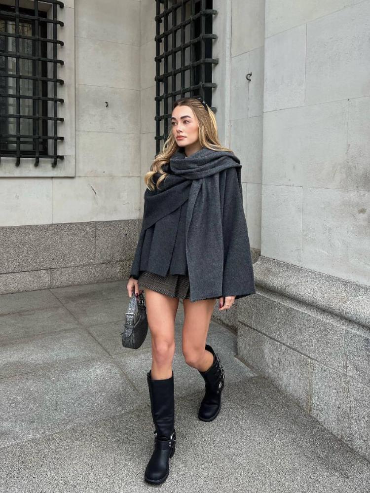 Avery | Elegant Luxe Cape Coat