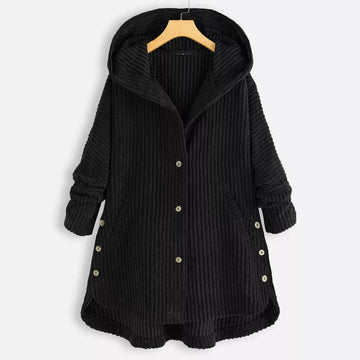 Aria | Cozy Ribbed Hooded Jacket