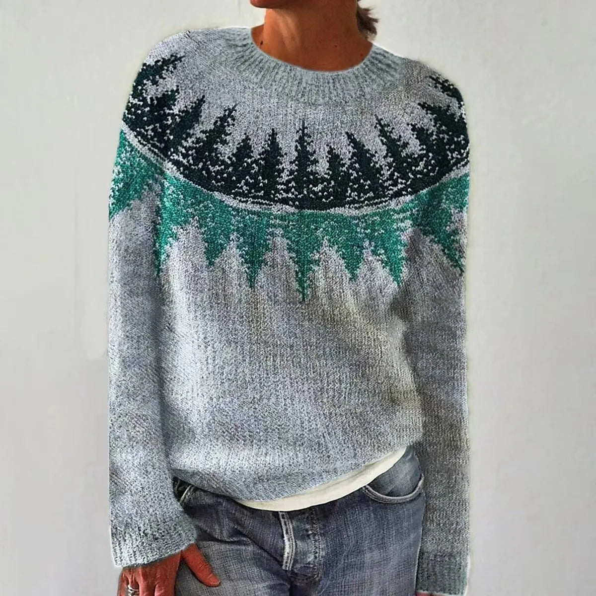 Lexi | Retro Nordic Pattern Fall Sweater
