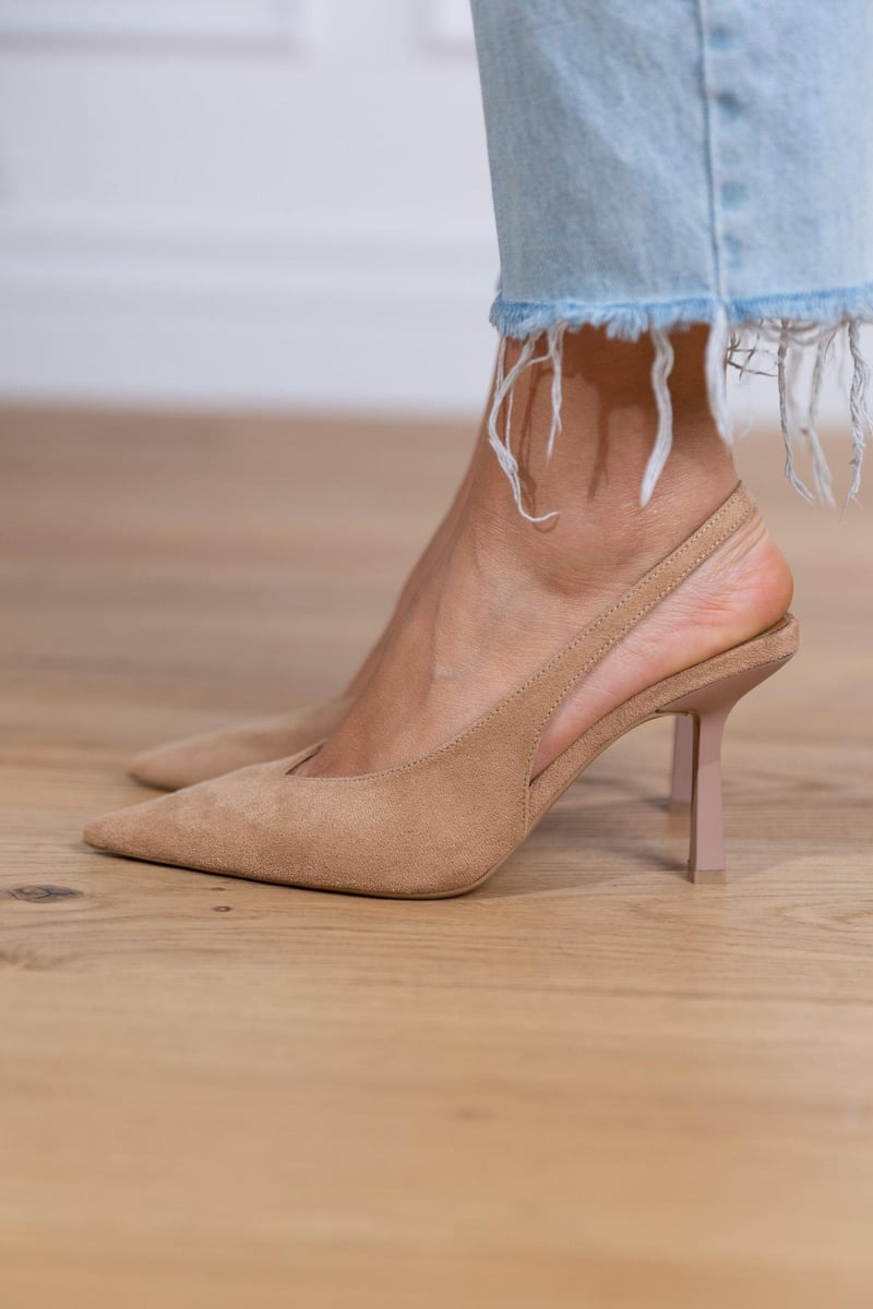 Avery | Suede Slingback Heels