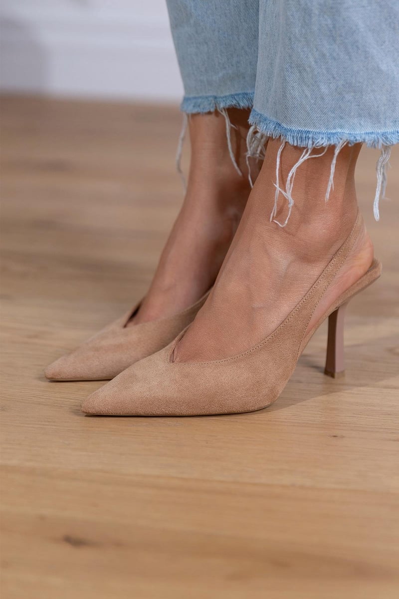 Avery | Suede Slingback Heels