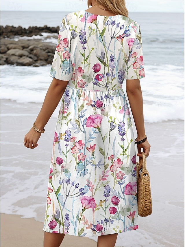 Carlyn | Floral Breezy Midi Dress