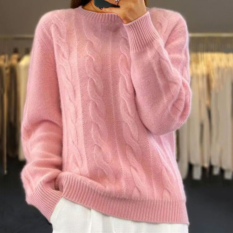 Kennedy | Cozy Women's Solid Knit Pullover