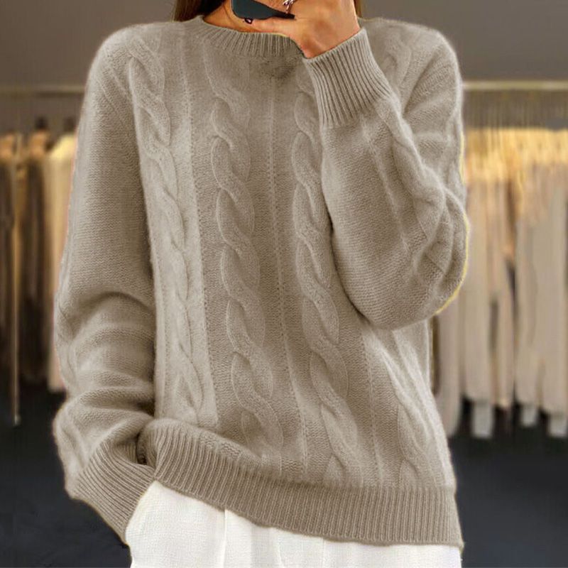 Kennedy | Cozy Women's Solid Knit Pullover