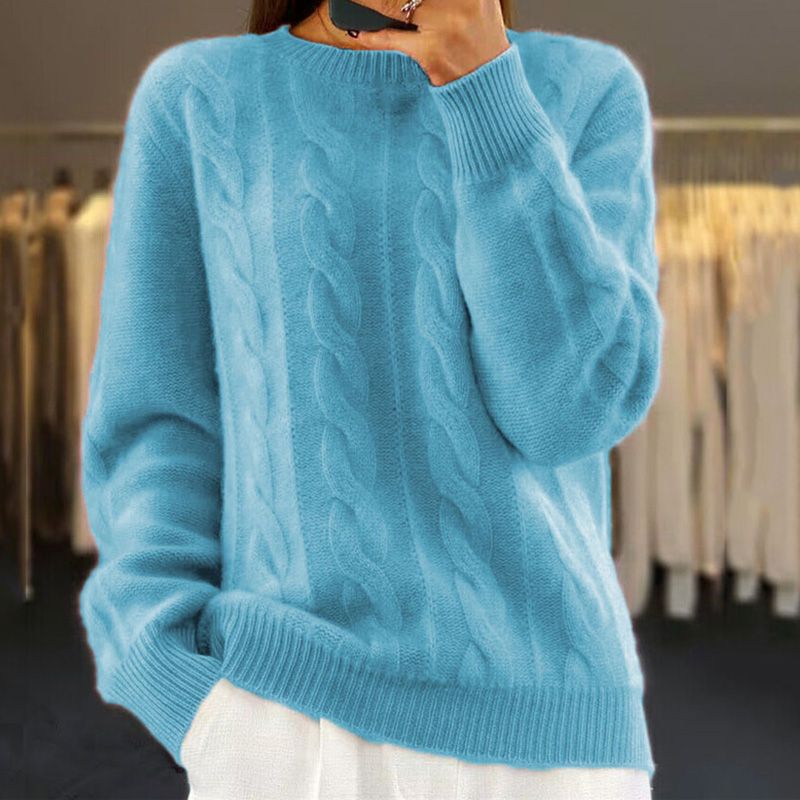Kennedy | Cozy Women's Solid Knit Pullover
