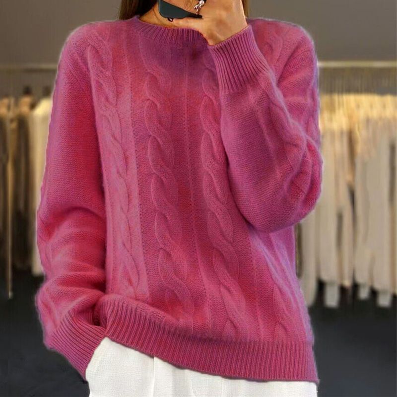 Kennedy | Cozy Women's Solid Knit Pullover