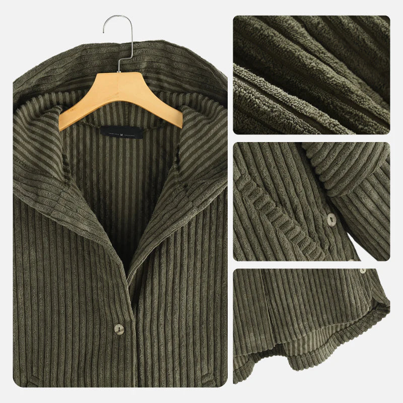 Aria | Cozy Ribbed Hooded Jacket